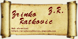 Zrinko Ratković vizit kartica